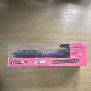 Plugged In Tourmaline Ceramic Stow 'N Go Brush Iron 340°F Purple - Brand New